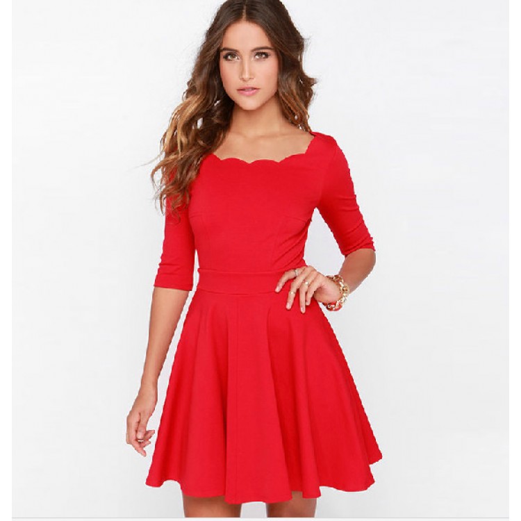 V V Красные Платье