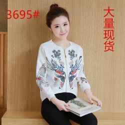 3695 Korean loose baseball cardigan short jacket